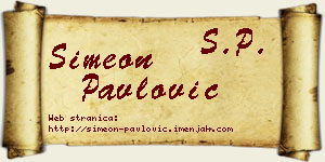 Simeon Pavlović vizit kartica